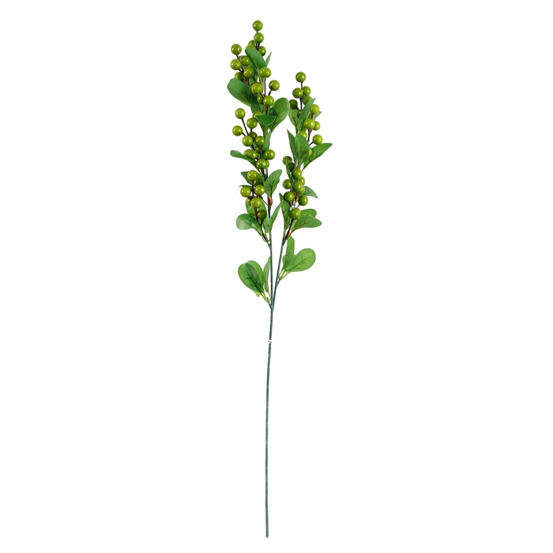 80cm Artificial Purple Larkspur and Berries Glass Vase – image 4