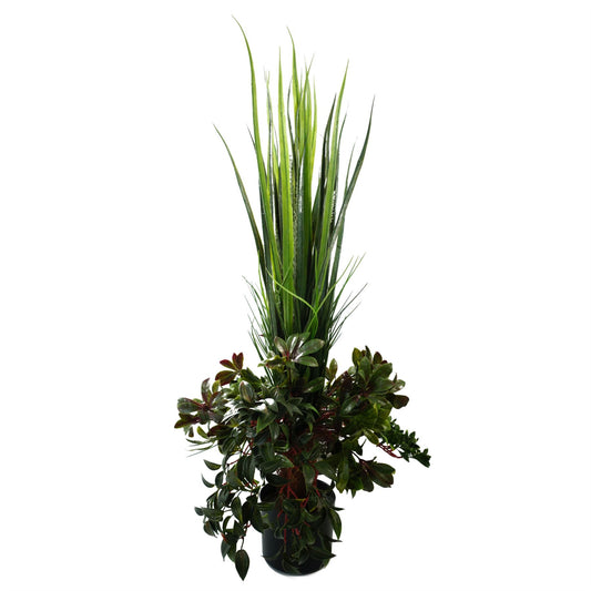 90cm UV Potted UV Grass Plant with Artificial Display Foliage – image 2