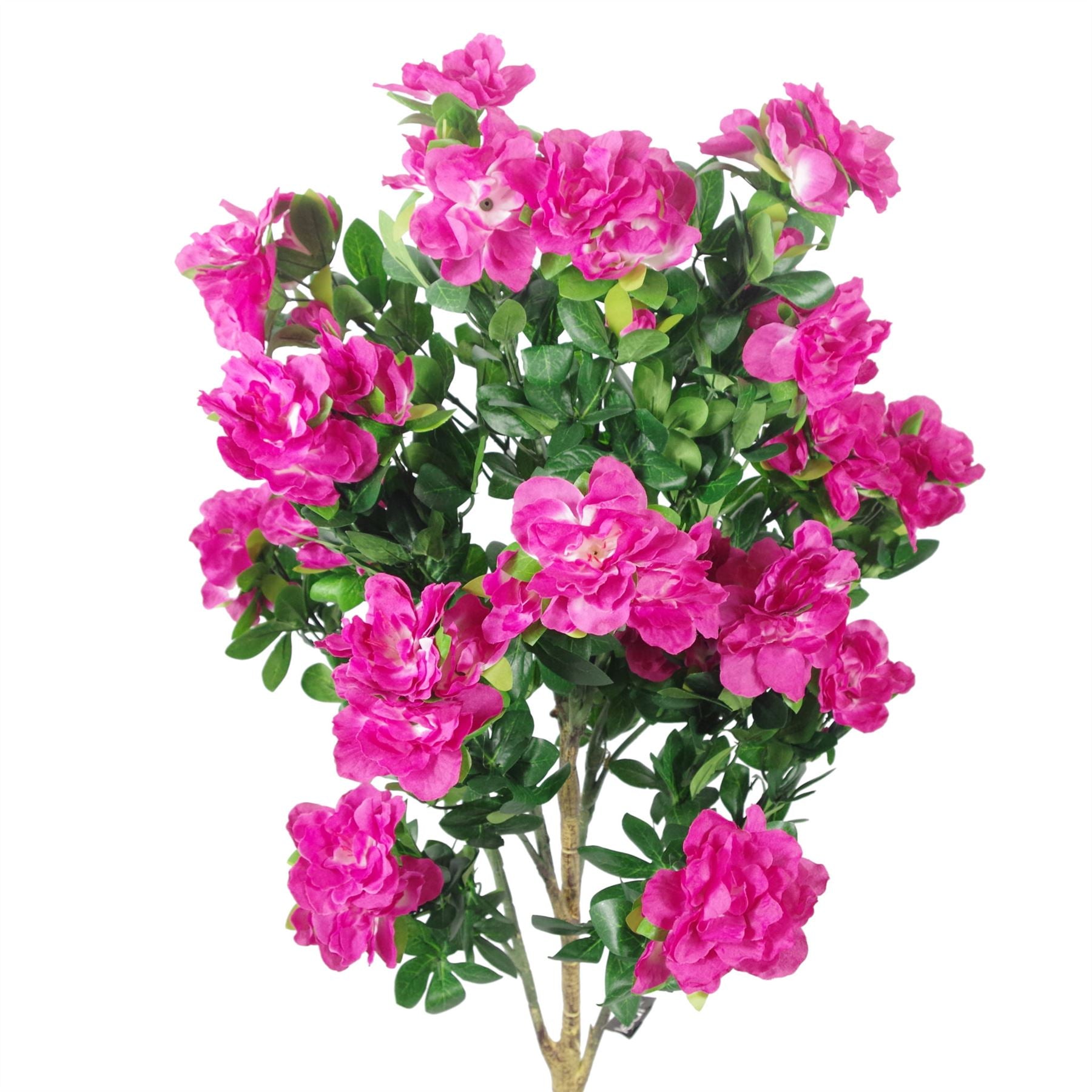 Artificial 100cm Azalea Pink Flowers Potted Plant with Gold Planter – image 4