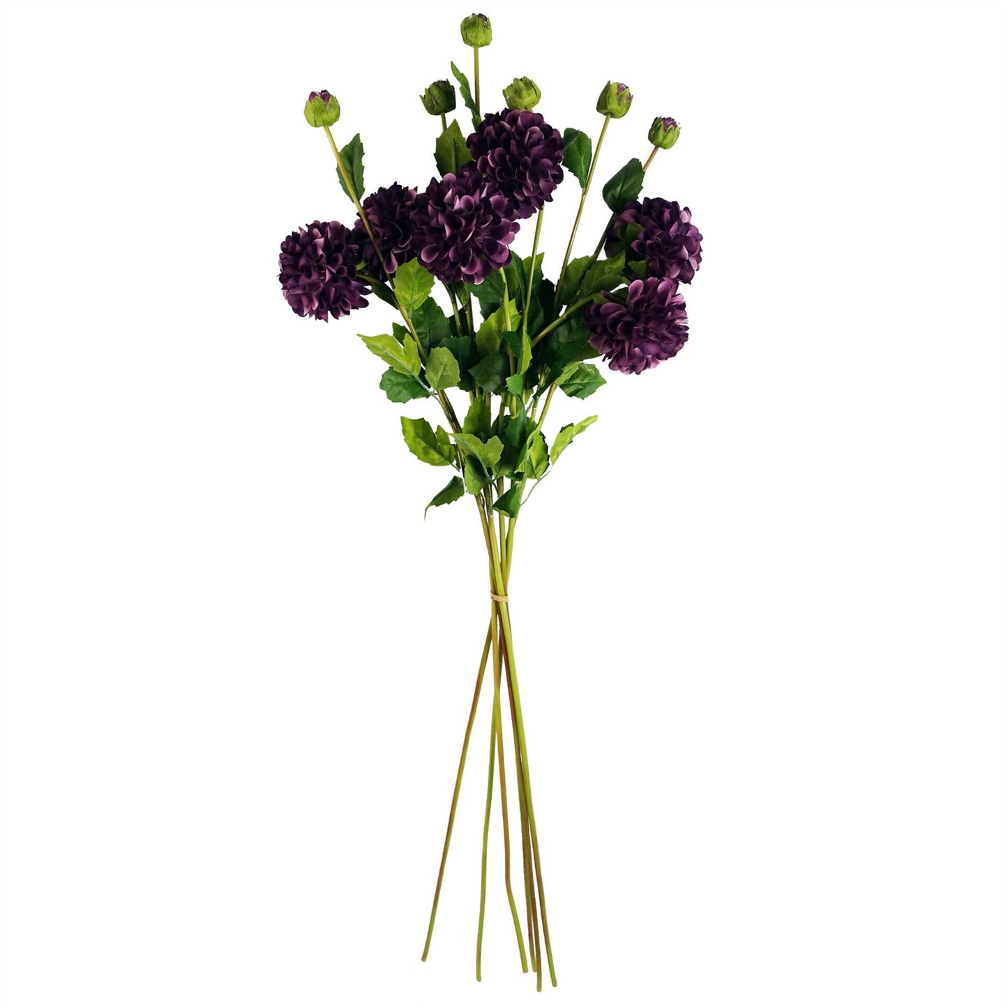 75cm Artificial Dahlia PomPom Flowers Purple – image 4