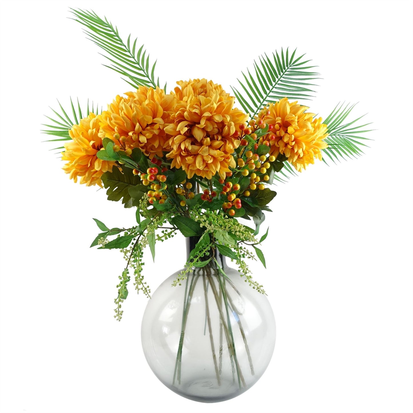 40cm Grey Smoke Bottle Glass Vase – image 3