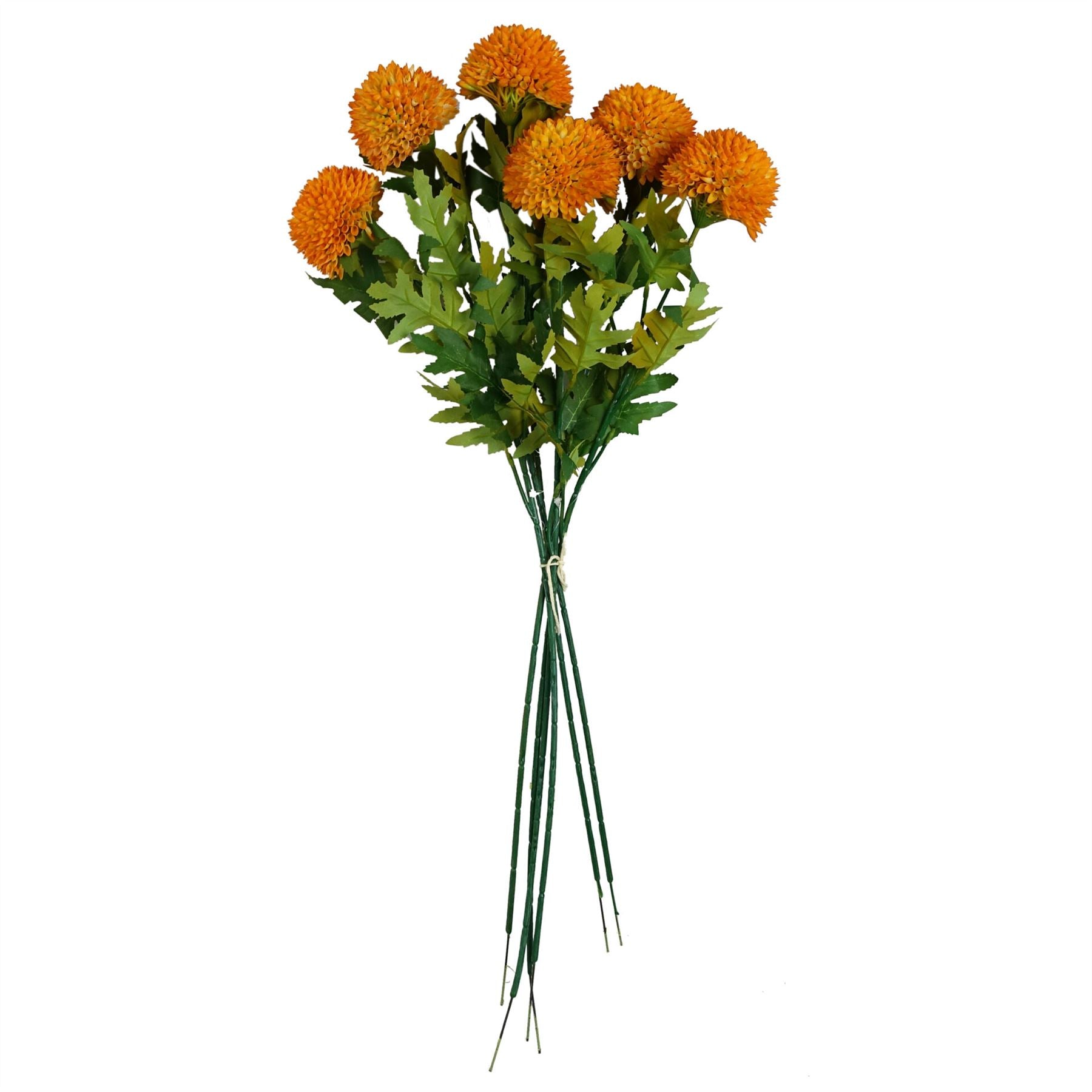 70cm Large Ball Dahlia Artificial Flower Stem Yellow – image 6