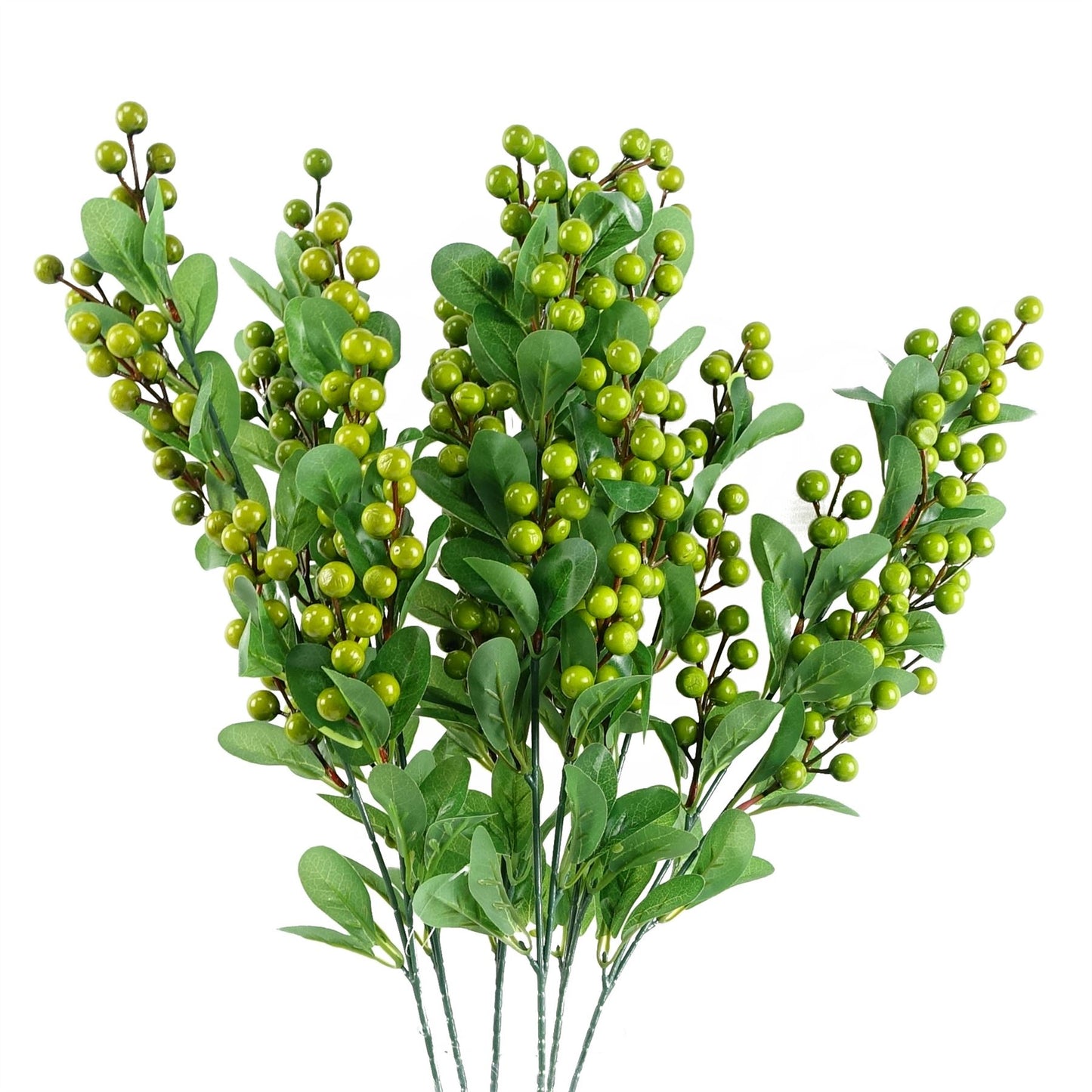 70cm Artificial Green Berry Spray – image 4