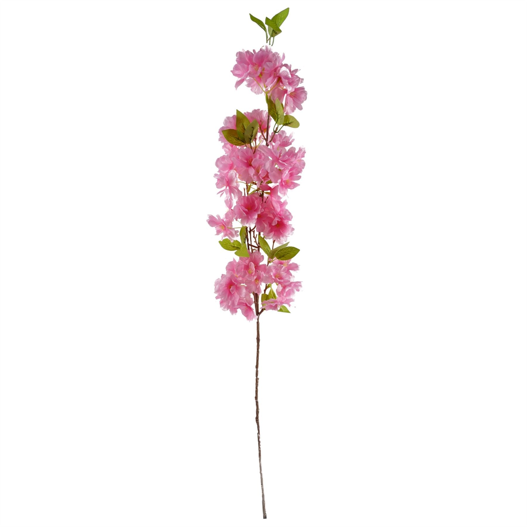 100cm Artificial Pink Blossom White Rose Arrangement Glass Vase – image 3