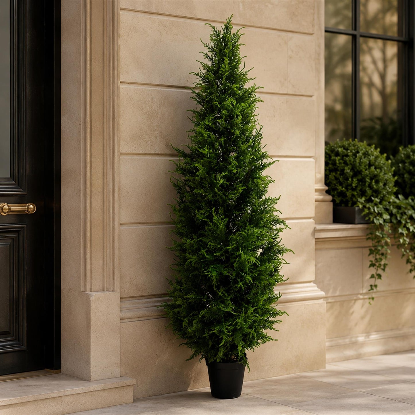 UV Resistant Outdoor 150cm Artificial Cypress Cedar Topiary Tree – image 4