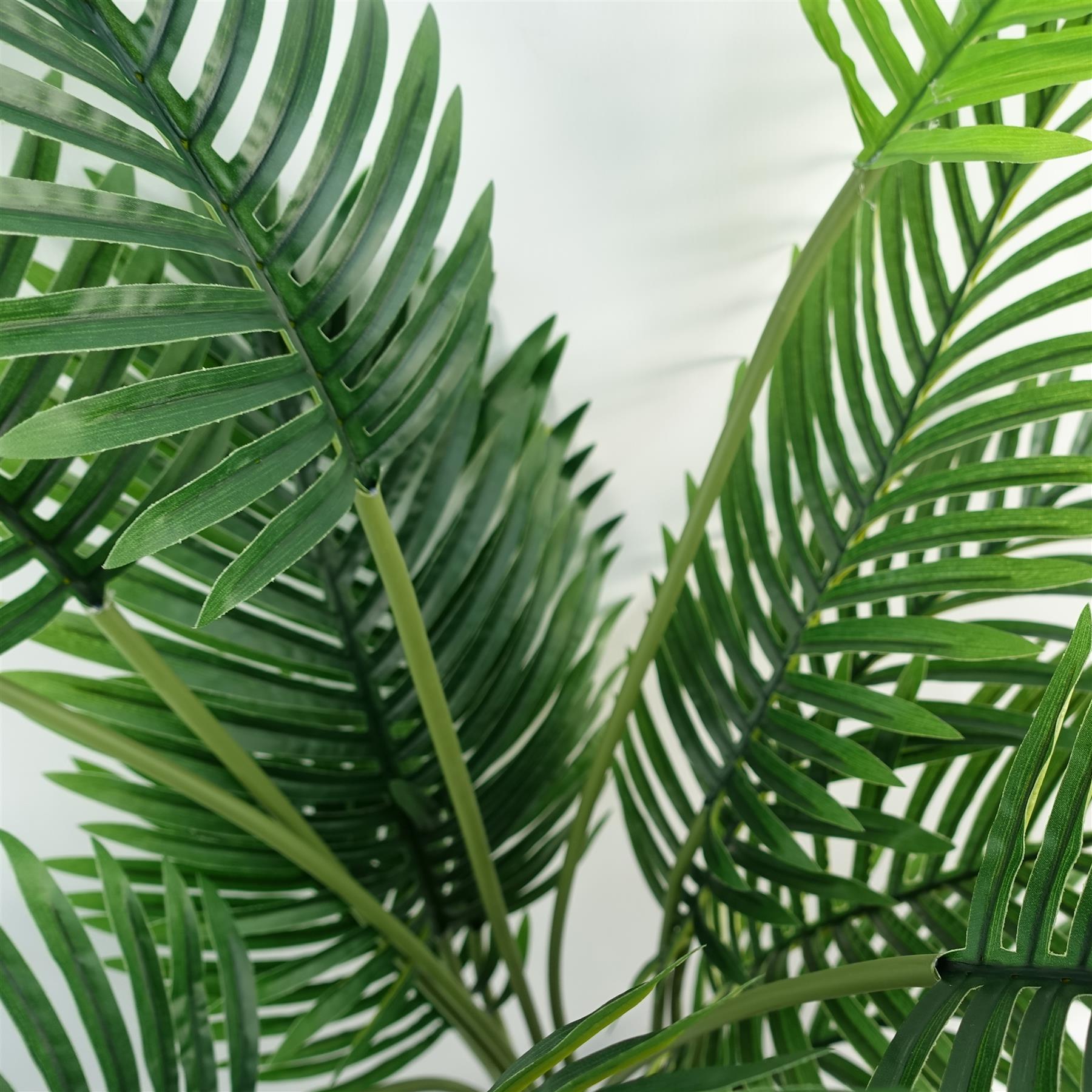 110cm Artificial Areca Palm Tree Potted in Black Pot – image 6