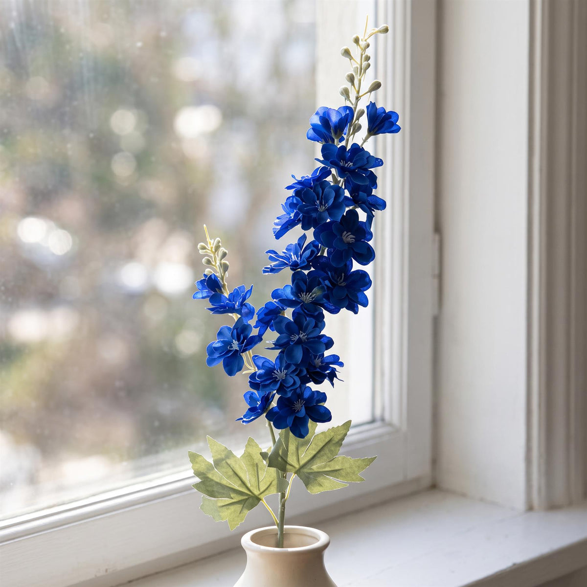 85cm Artificial Blue Larkspur Flower Stem