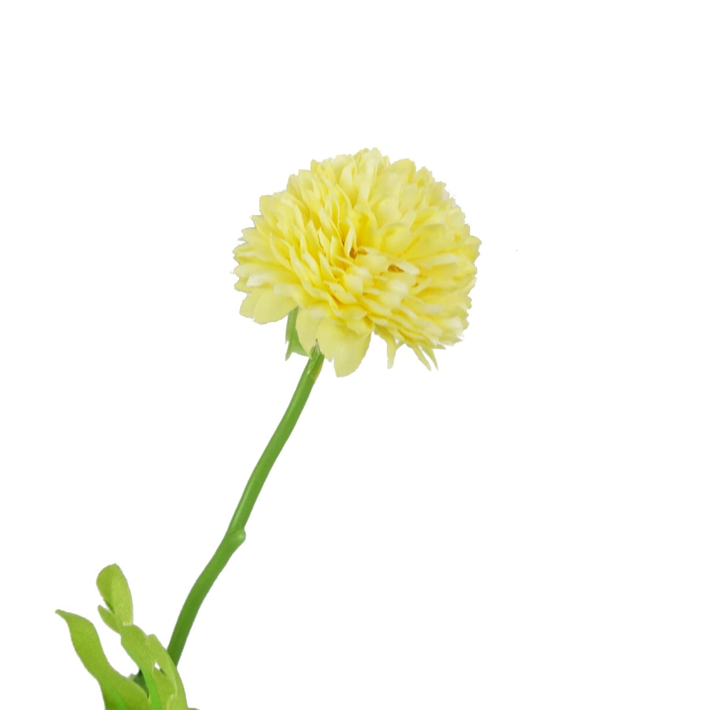 50cm Dahlia Pompom Yellow Artificial Stem – image 3