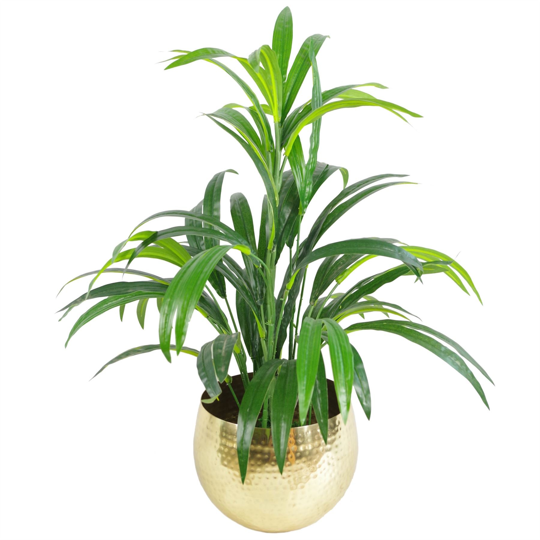 Leaf Large Planter 22 x 18cm Hammered Brass Gold Colour Straight Edge – image 3