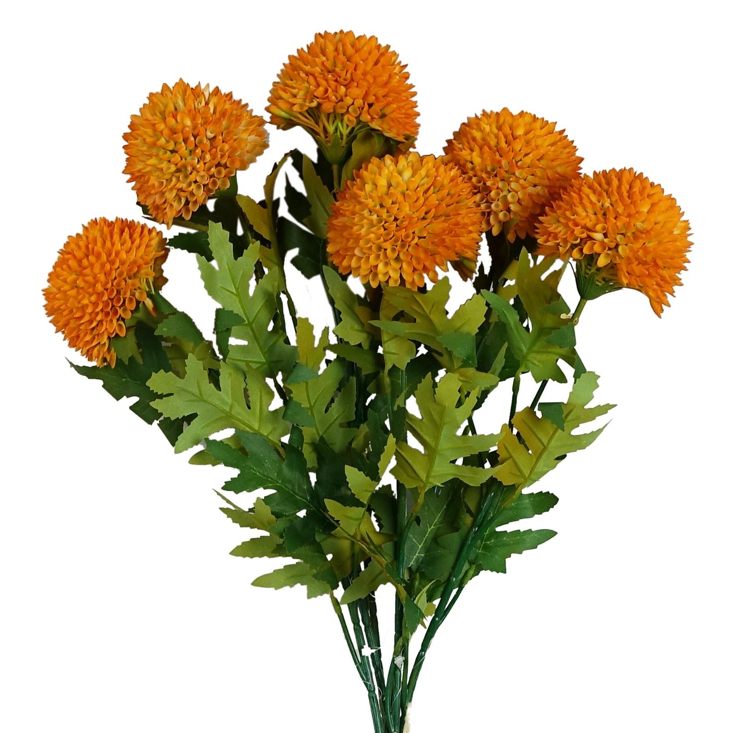 70cm Large Ball Dahlia Artificial Flower Stem Yellow – image 7