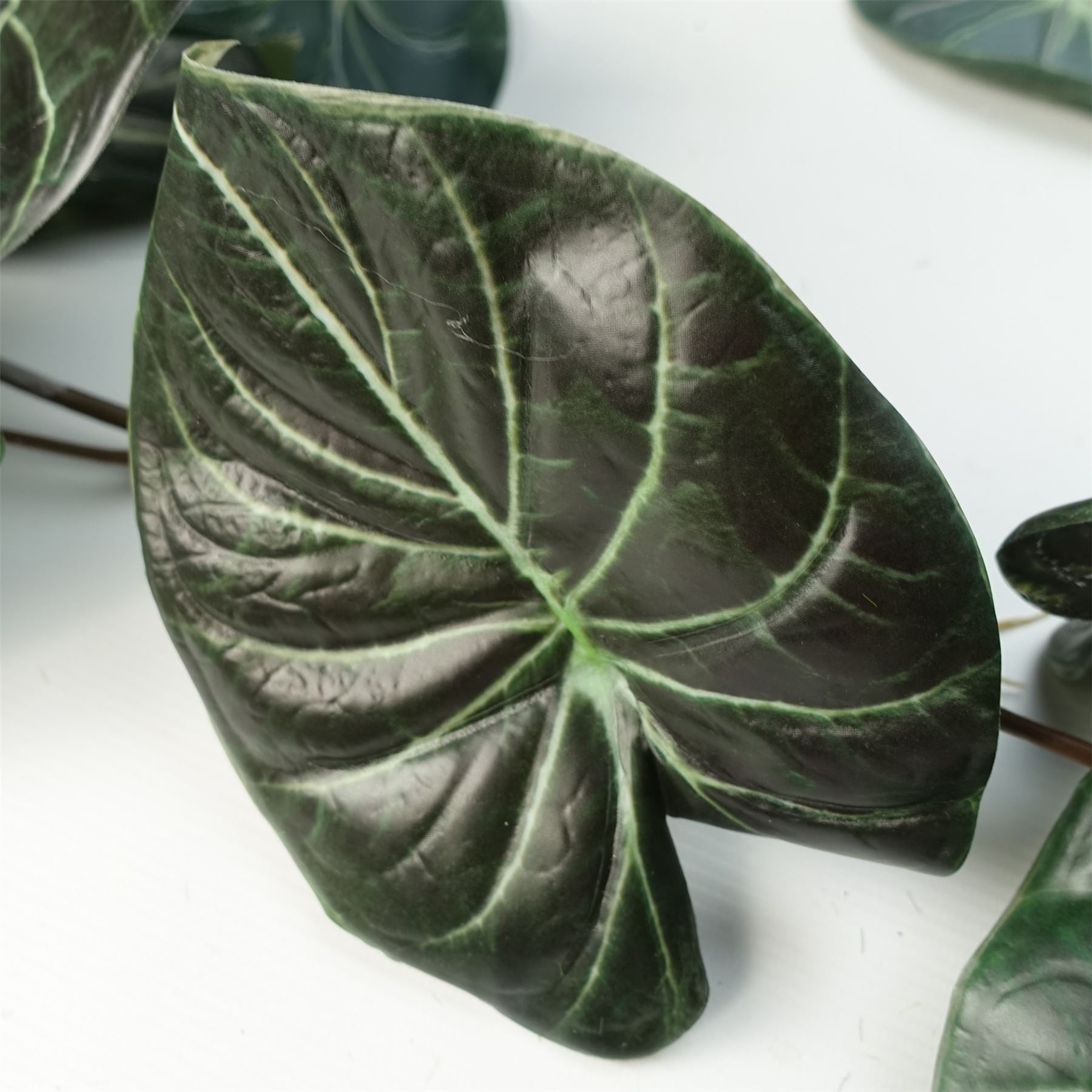 120cm Artificial Hanging Trailing Plant Alocasia Dragon Scale Dark – image 2