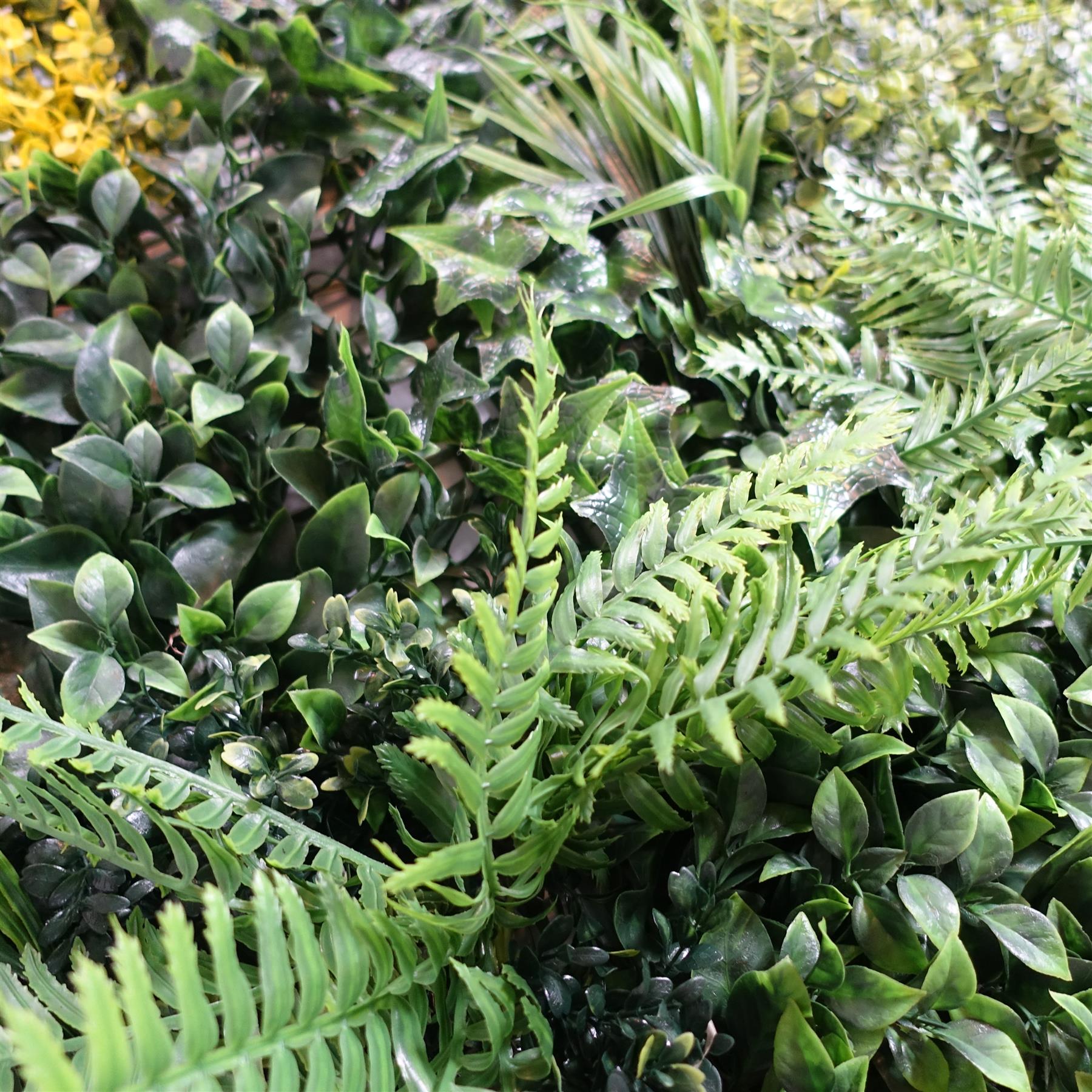 100cm Artificial Tropical Mixed Foliage Green Wall Panel Red Yellow – image 5