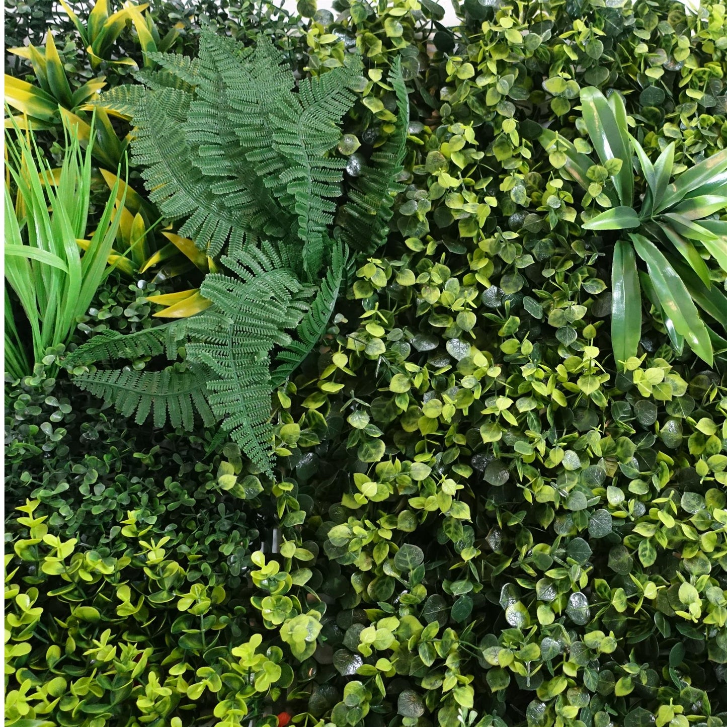 100cm Artificial Mixed Green Foliage Wall Panel Ferns Yellow Grass – image 4