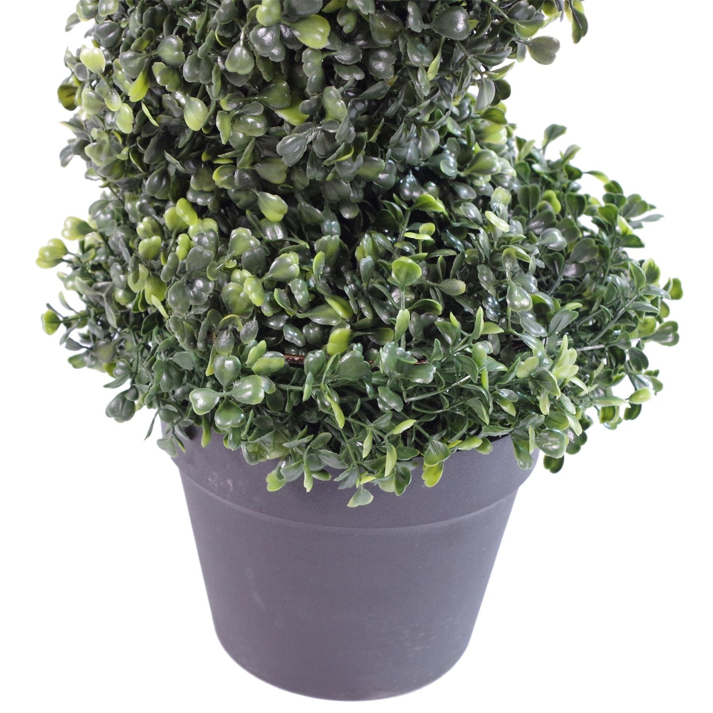 Artificial 120cm Tall Boxwood Tower Tree Topiary Spiral Metal Top – image 3