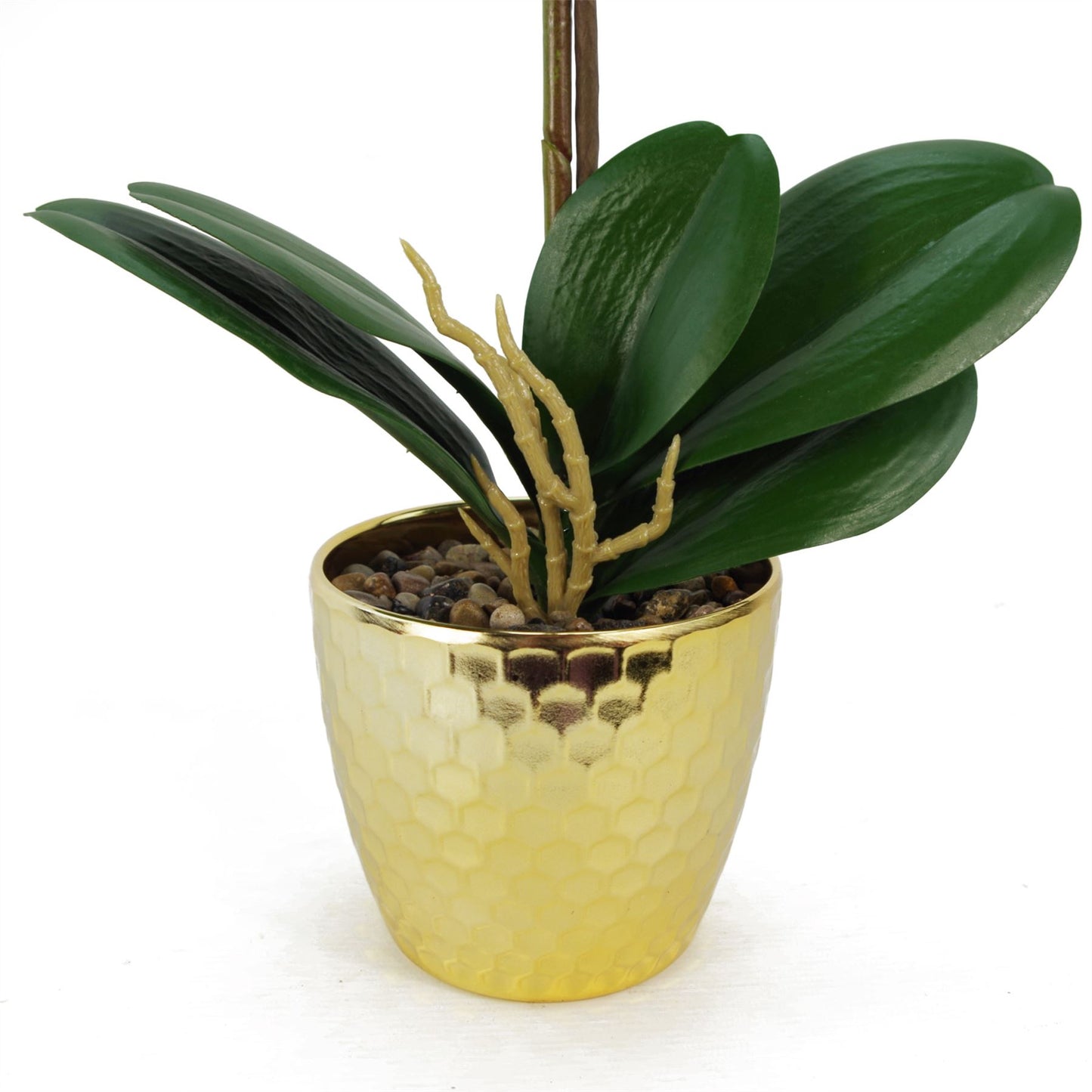 50cm Phalaenopsis Orchid Artificial Red Leopard Gold Pot – image 6