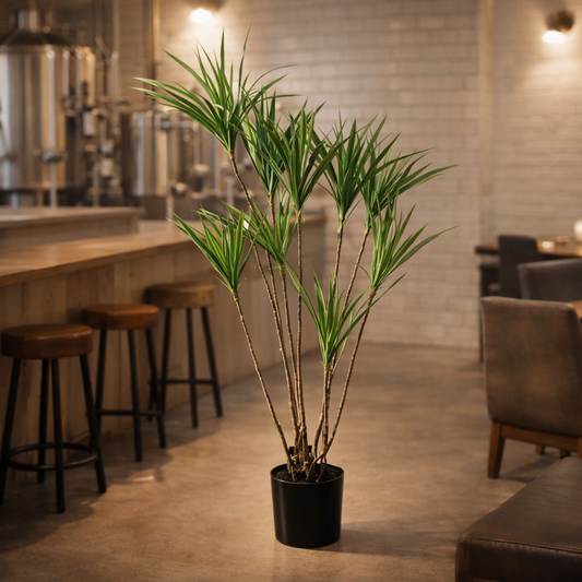 125cm Dragon Tree Dracaena Plant Natural Look Artificial – image 2