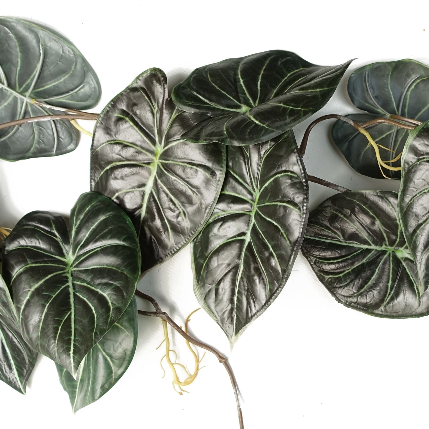 120cm Artificial Hanging Trailing Plant Alocasia Dragon Scale Dark – image 3