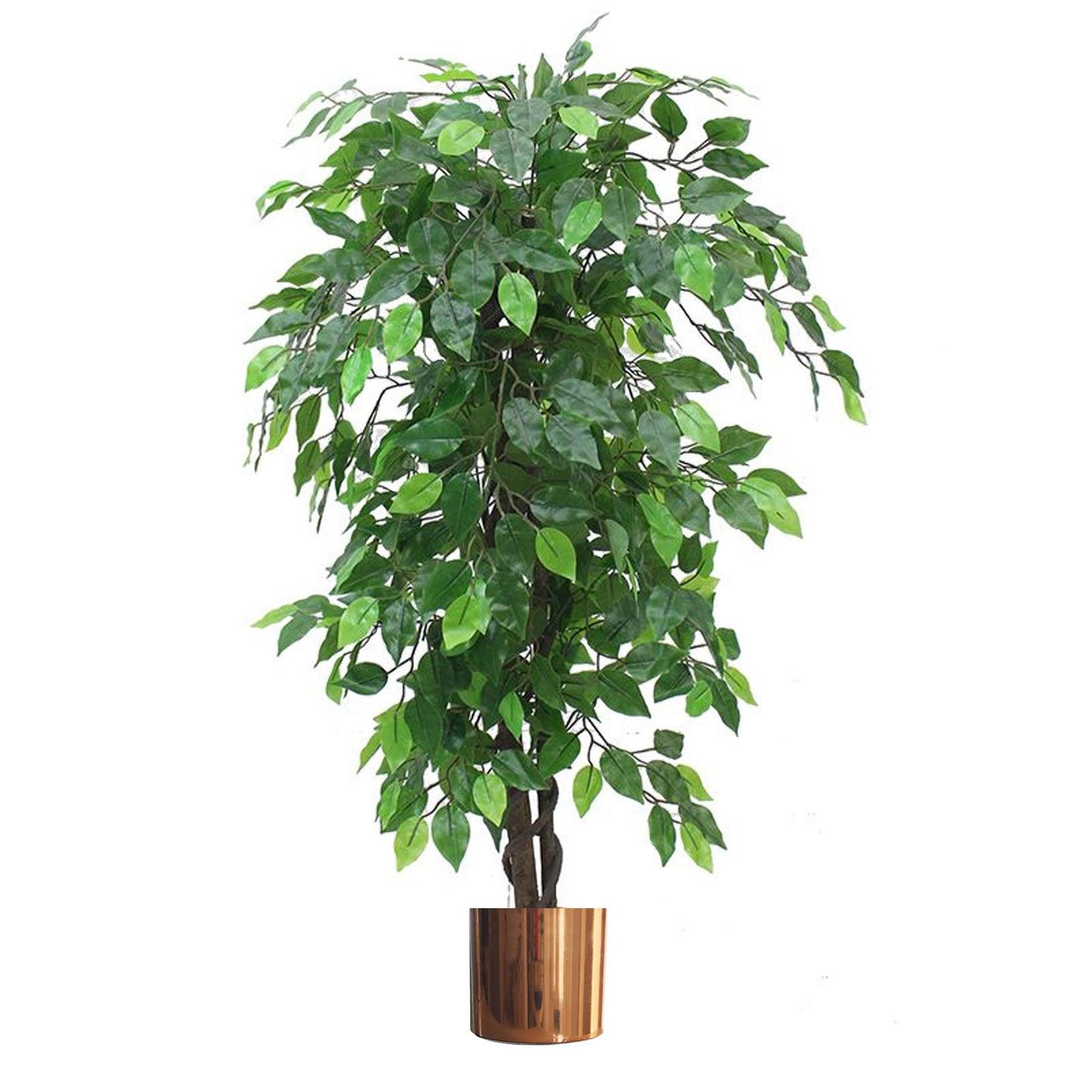 120cm Artificial Ficus Tree Large Bushy Shape Copper Planter