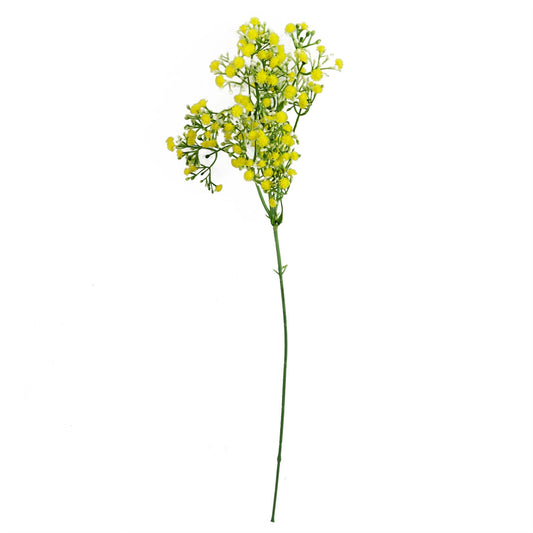 55cm Artificial Gypsophila Yellow Stem – image 2