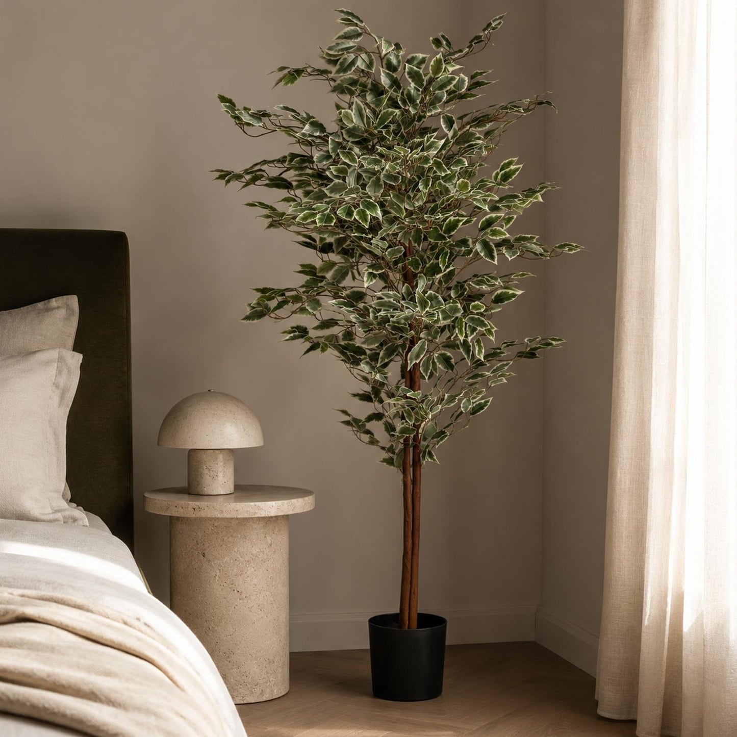 160cm Artificial Ficus with Natural Variegated Leaves – image 4