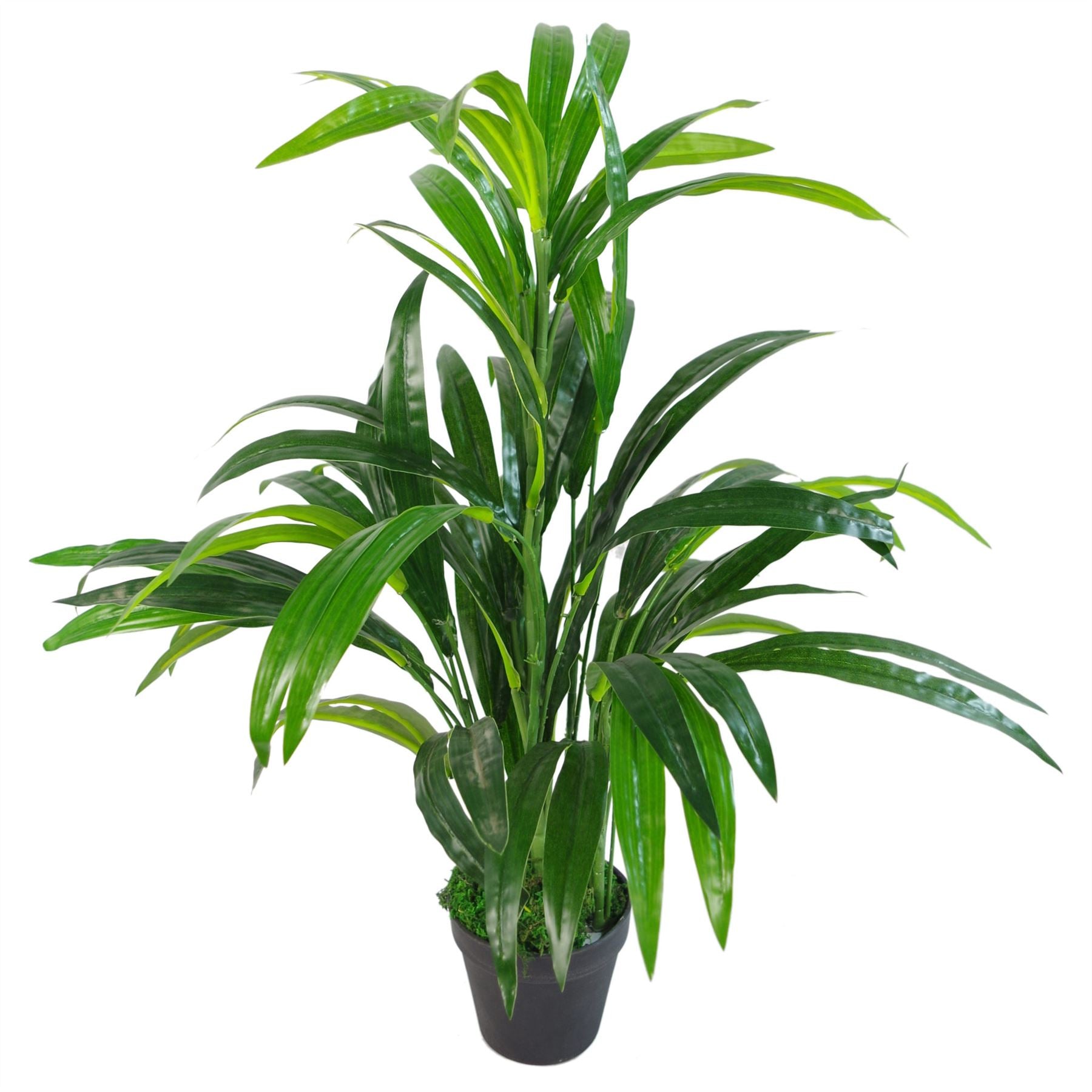 65cm Artificial Large Leaf Bamboo Shrub Plant with Copper Planter – image 4