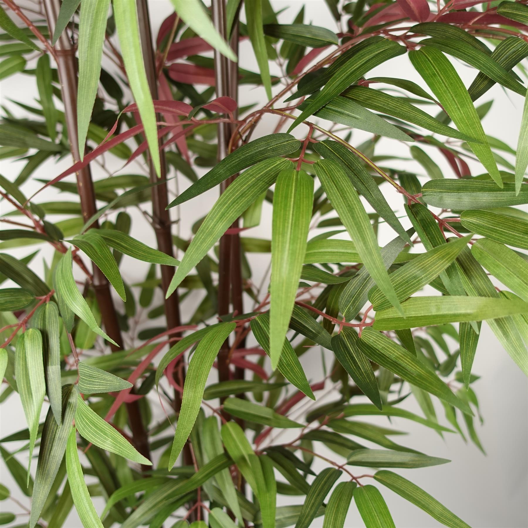180cm Artificial Bamboo 1140 Red Green Silk Leaves – image 2