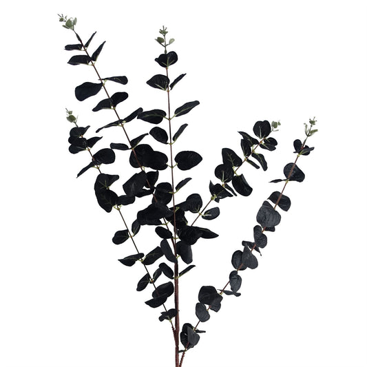 80cm Artificial Black Eucalyptus Foliage Stem