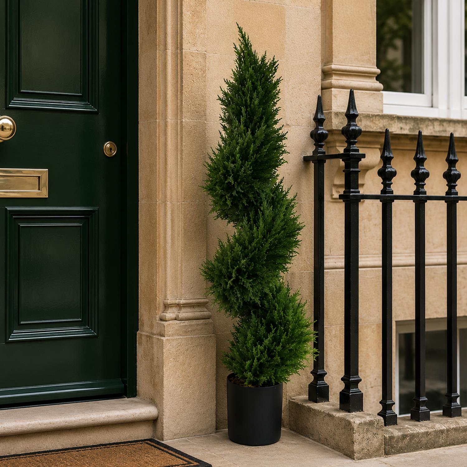 120cm Spiral Cypress Tree Artificial Topiary – image 2