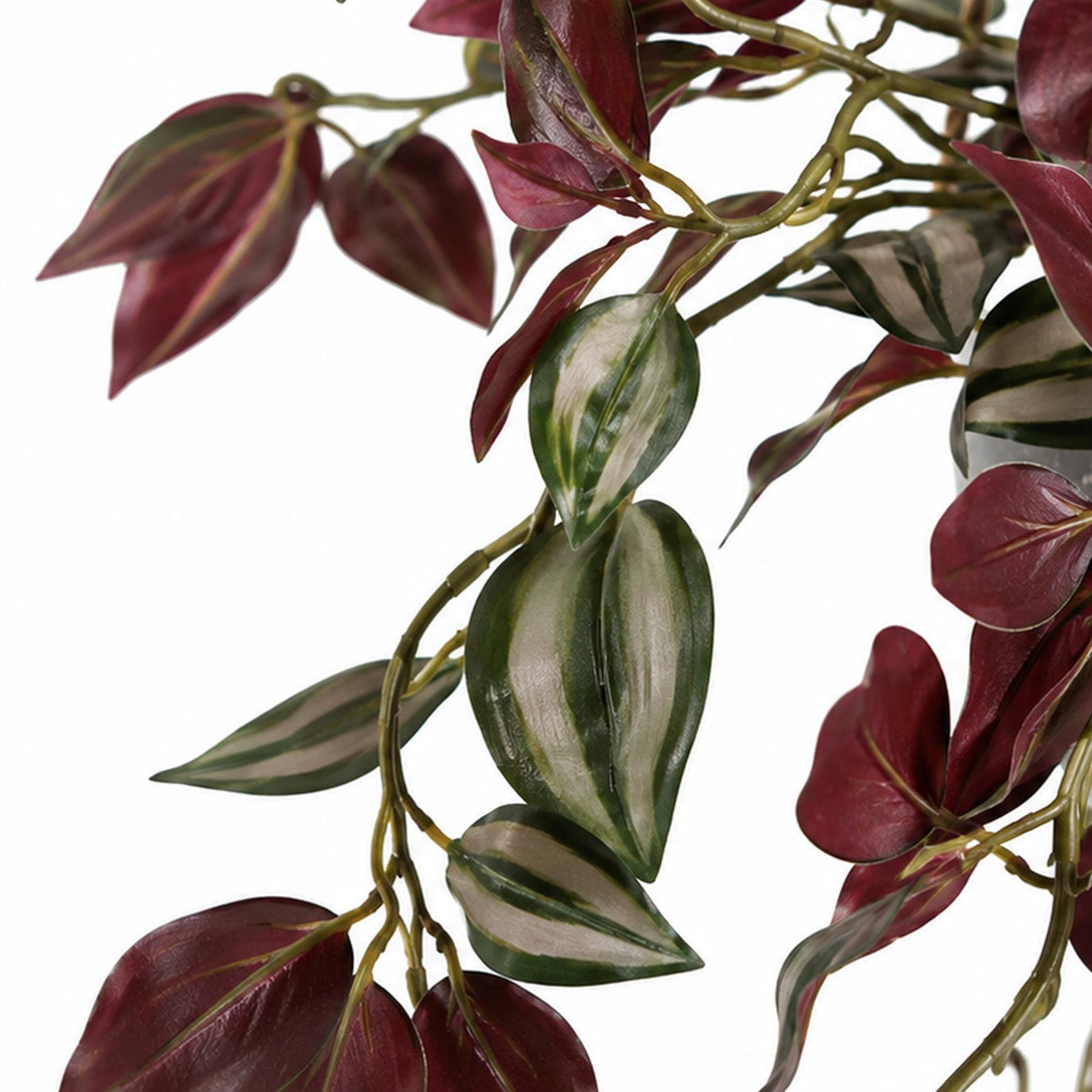 70cm Artificial Purple Tradescantia Zebrina Hanging Plant in Grey Pot
