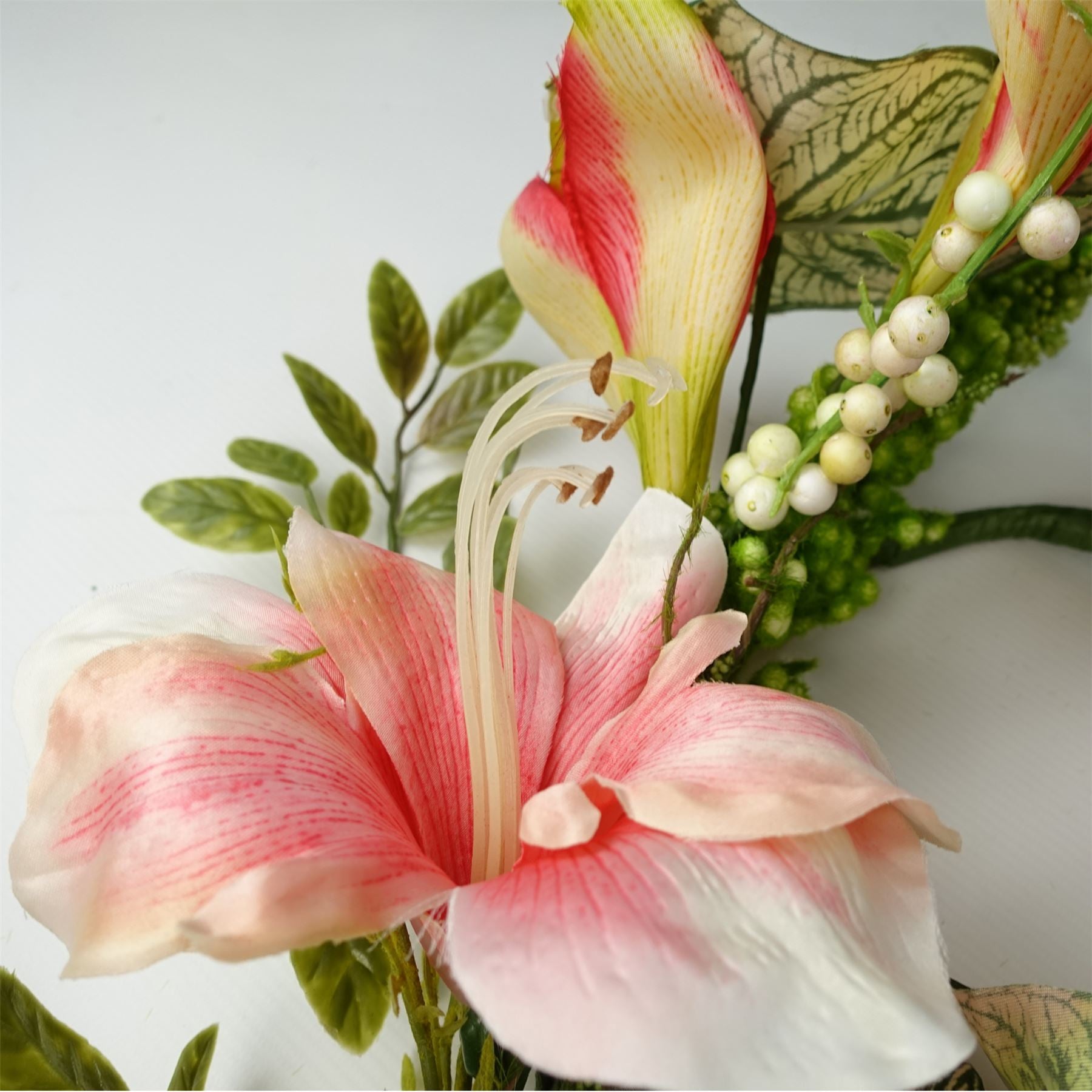 180cm Artificial Hanging Trailing Pink Lily Plant Garland – image 2