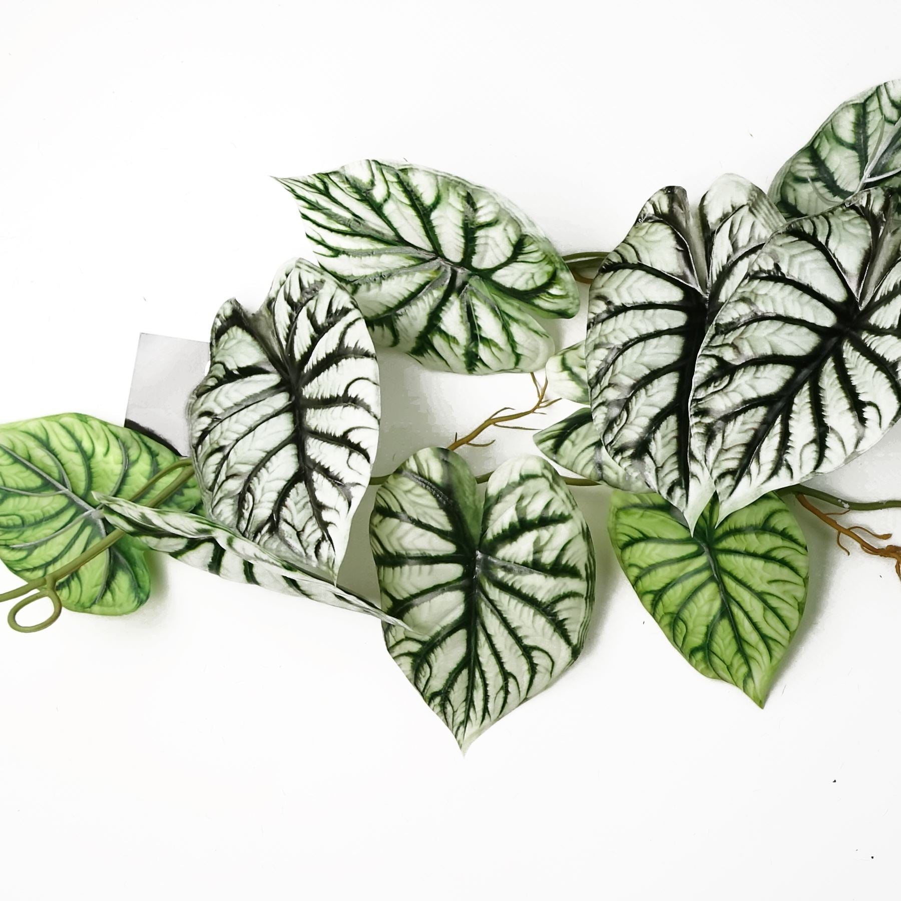 120cm Artificial Hanging Trailing Plant Alocasia Dragon Scale Light – image 5