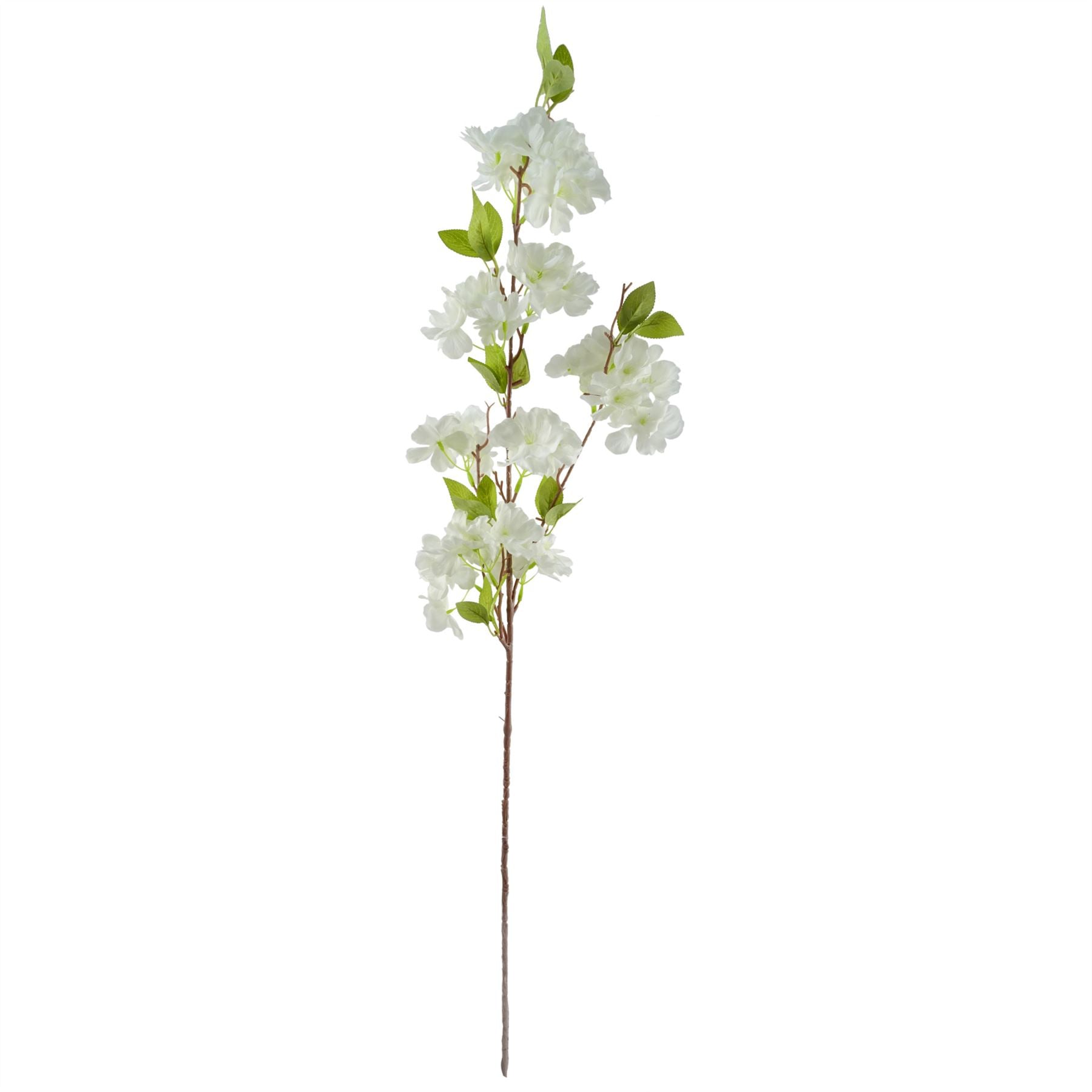 100cm White Artificial Blossom and Berries Glass Vase – image 2