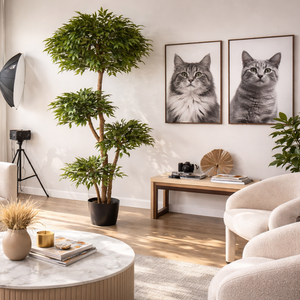 180cm Artificial Fire Retardant Ruscus Tree – image 2
