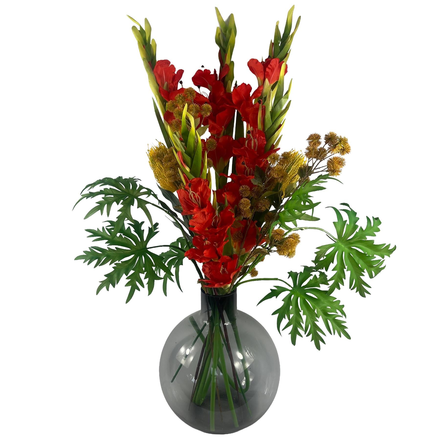 115cm Artificial Orange Gladioli Stem – image 6