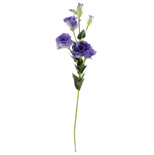 60cm Artificial Purple Wild Rose Arrangement Silver Glass Vase – image 2