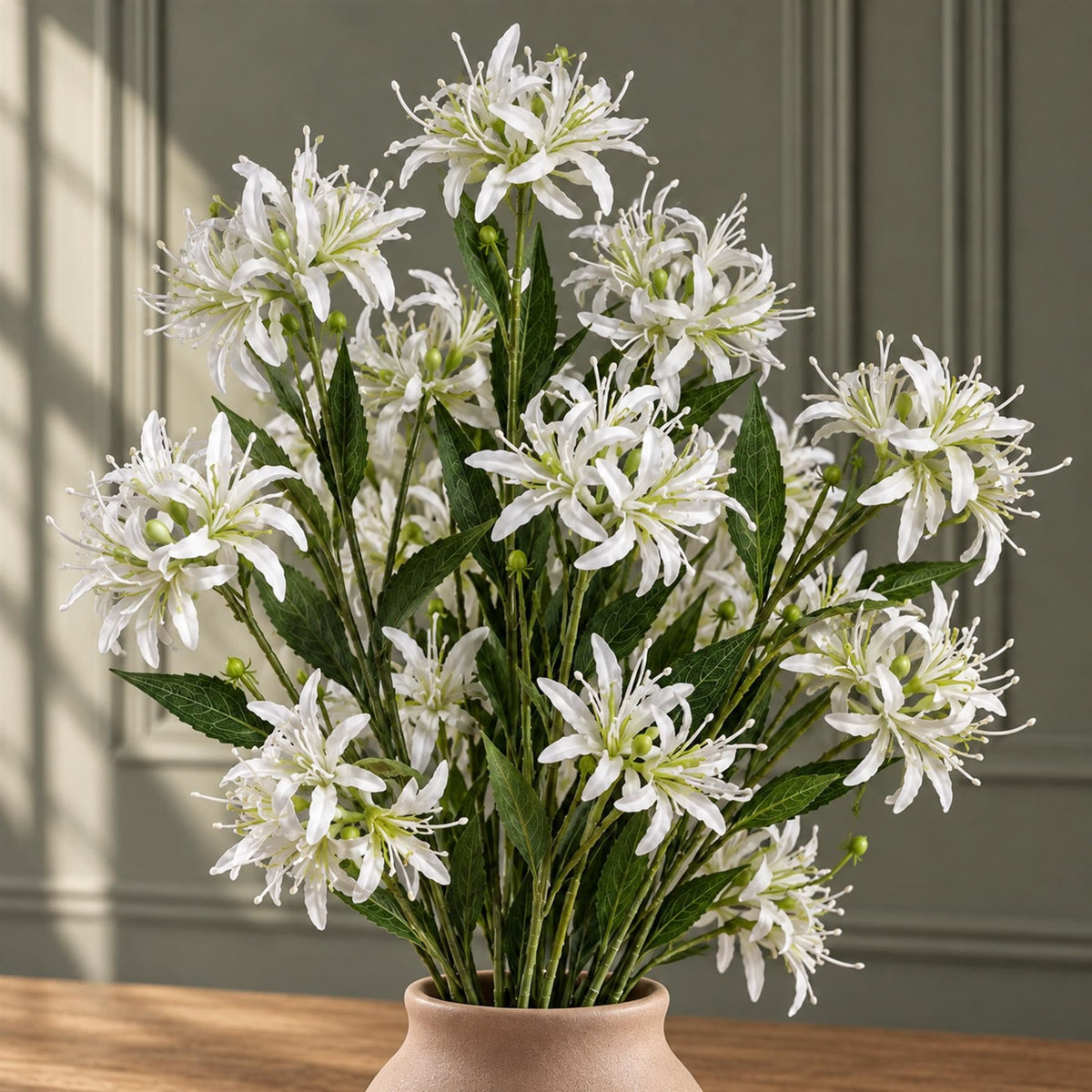 72cm Artificial White Spider Lily Stem
