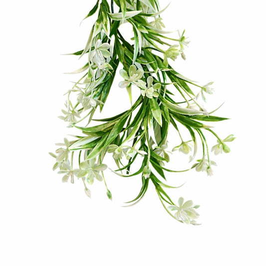 170cm Artificial White Flowering Greenery Garland Hanging Decoration – image 2