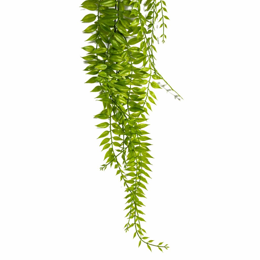 100cm Artificial Trailing Green Leaf Hanging Fern Plant Wired Stems – image 3