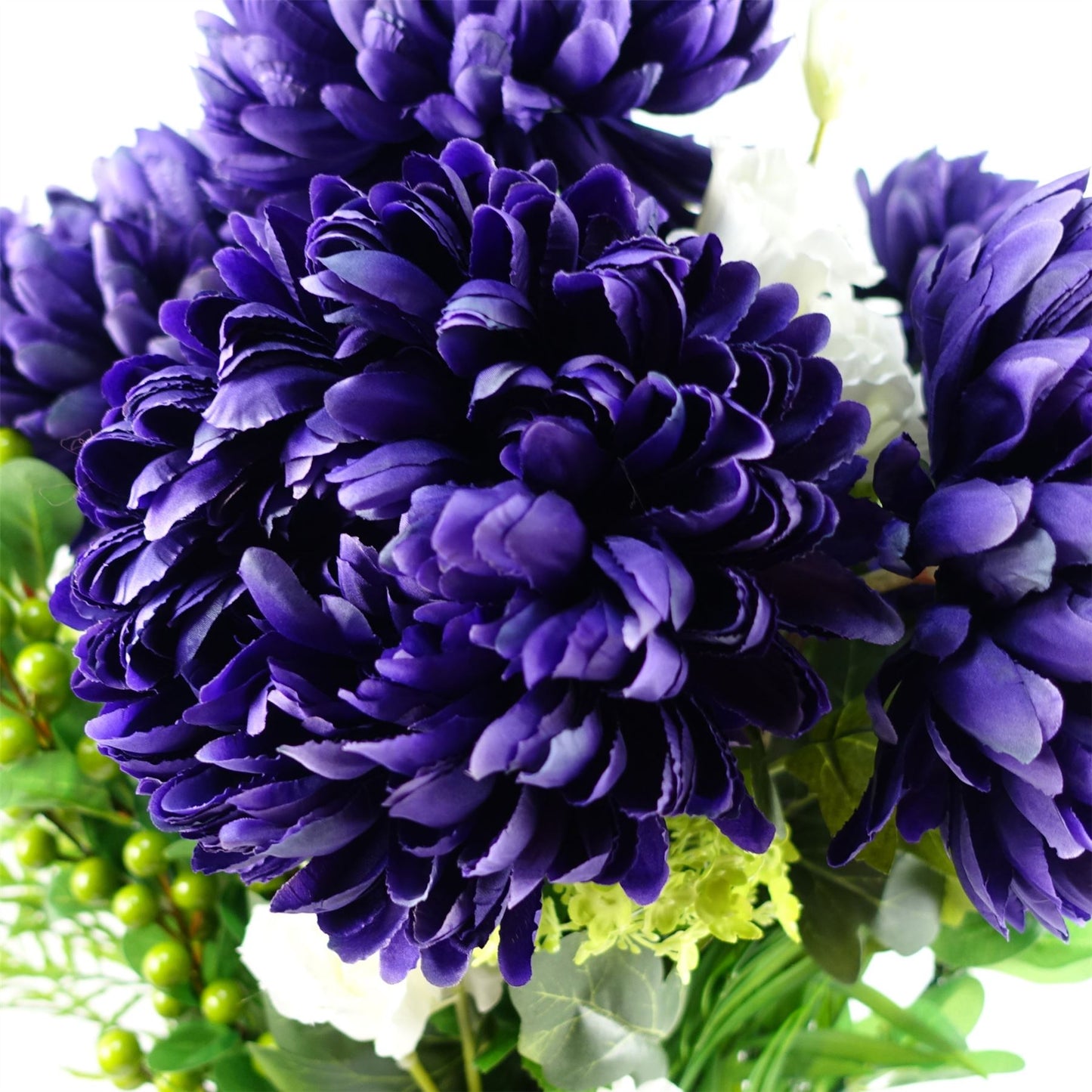 75cm Artificial Extra Large Reflex Chrysanthemum Purple – image 2