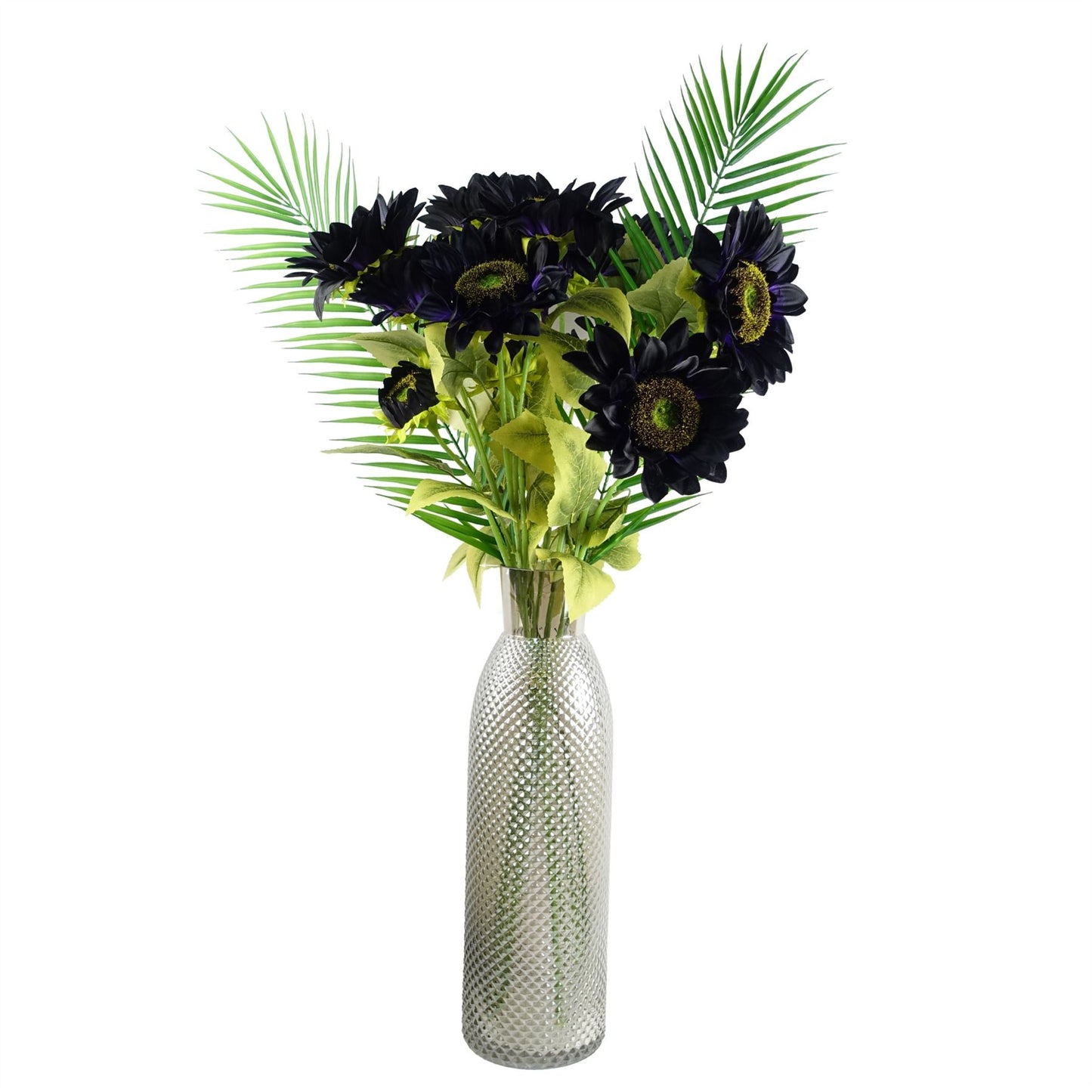 88cm Purple Artificial Sunflower 3 heads – image 4