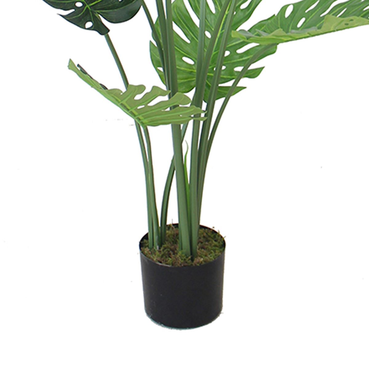 Luxury Monstera Plant Black Pot 120cm Artificial – image 3