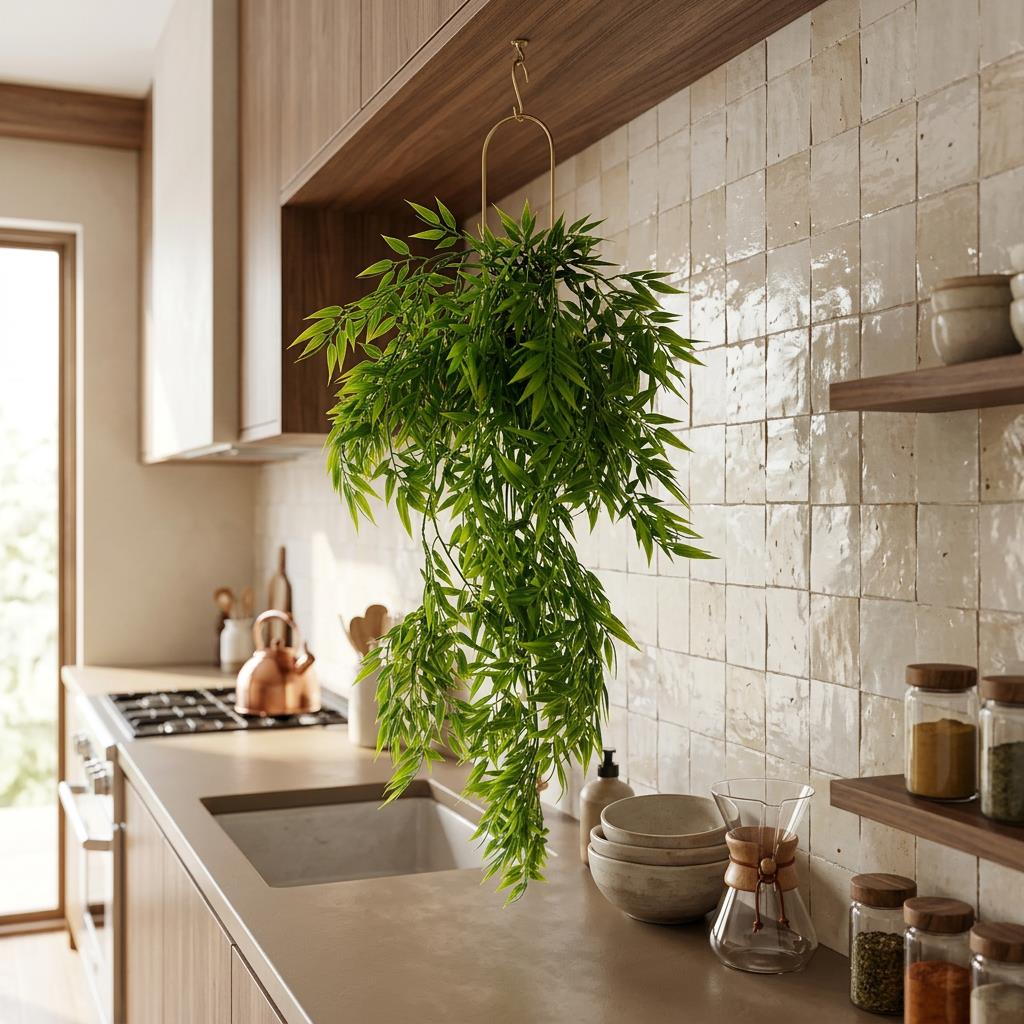 80cm Artificial Trailing Bamboo Style Plant Hanging Faux Greenery – image 4
