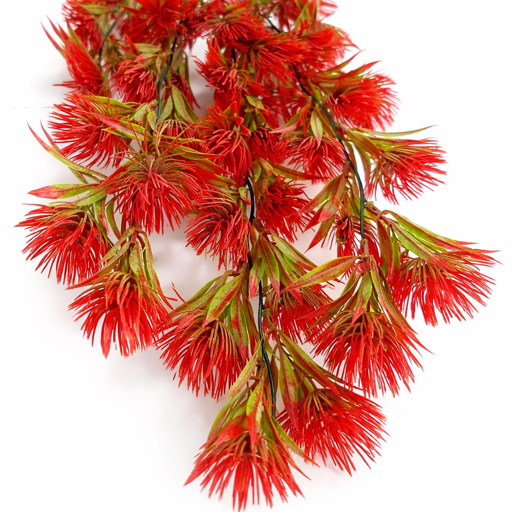 75cm Artificial Red Thistle Trailing Hanging Plant Faux Floral – image 3