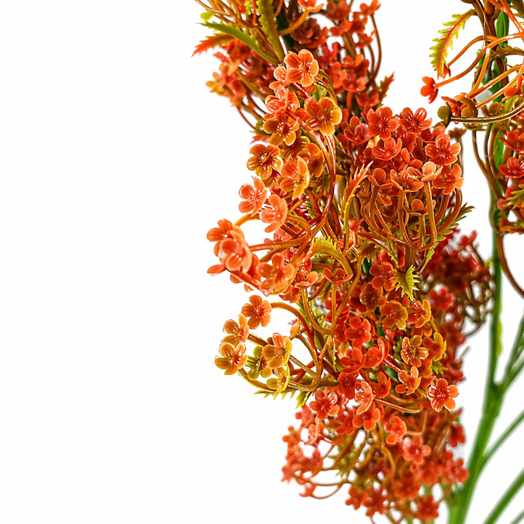 75cm Artificial Coral Berry Spray Bush Stem – image 3