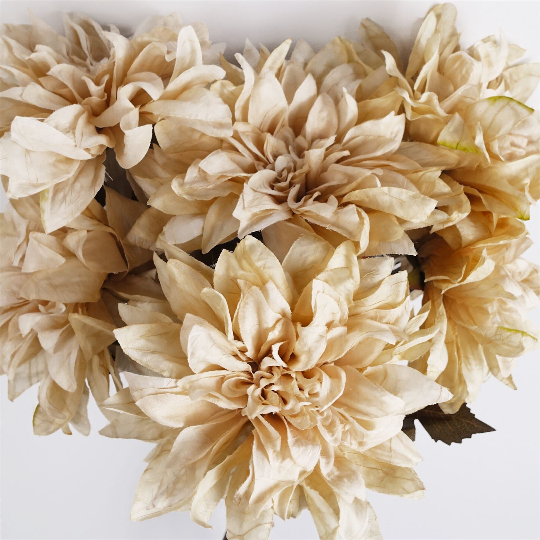 55cm Artificial Dahlia Flower Stem Dusty Cream – image 5