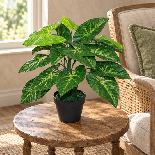 45cm Artificial Taro Plant 45cm Dark Taro