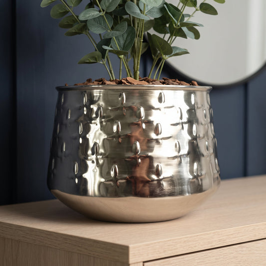 18cm Silver Cross Planter