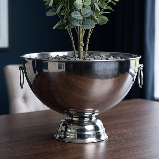29cm XL Silver Champagne Bowl Planter