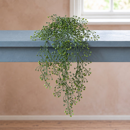Hanging UV and Fire Resistant Artificial String Pearl Plant 75cm