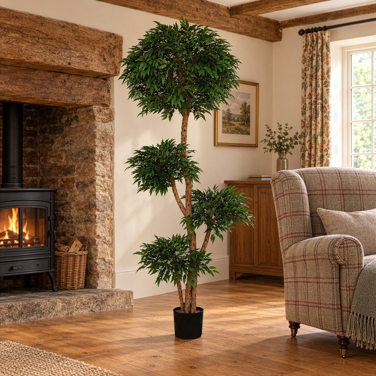 180cm Artificial Fire Retardant Ruscus Tree